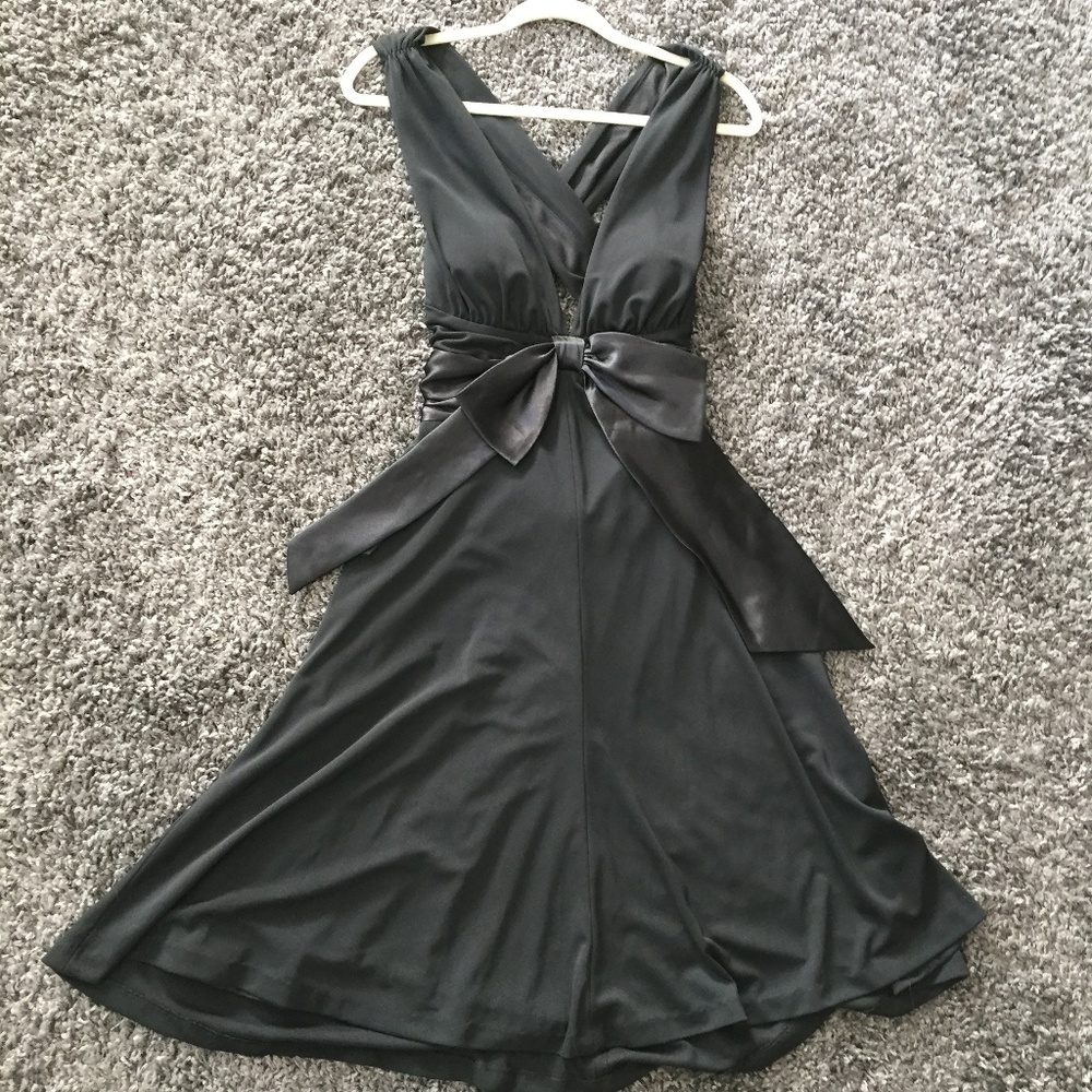 WHBM Black Halter Dress LBD